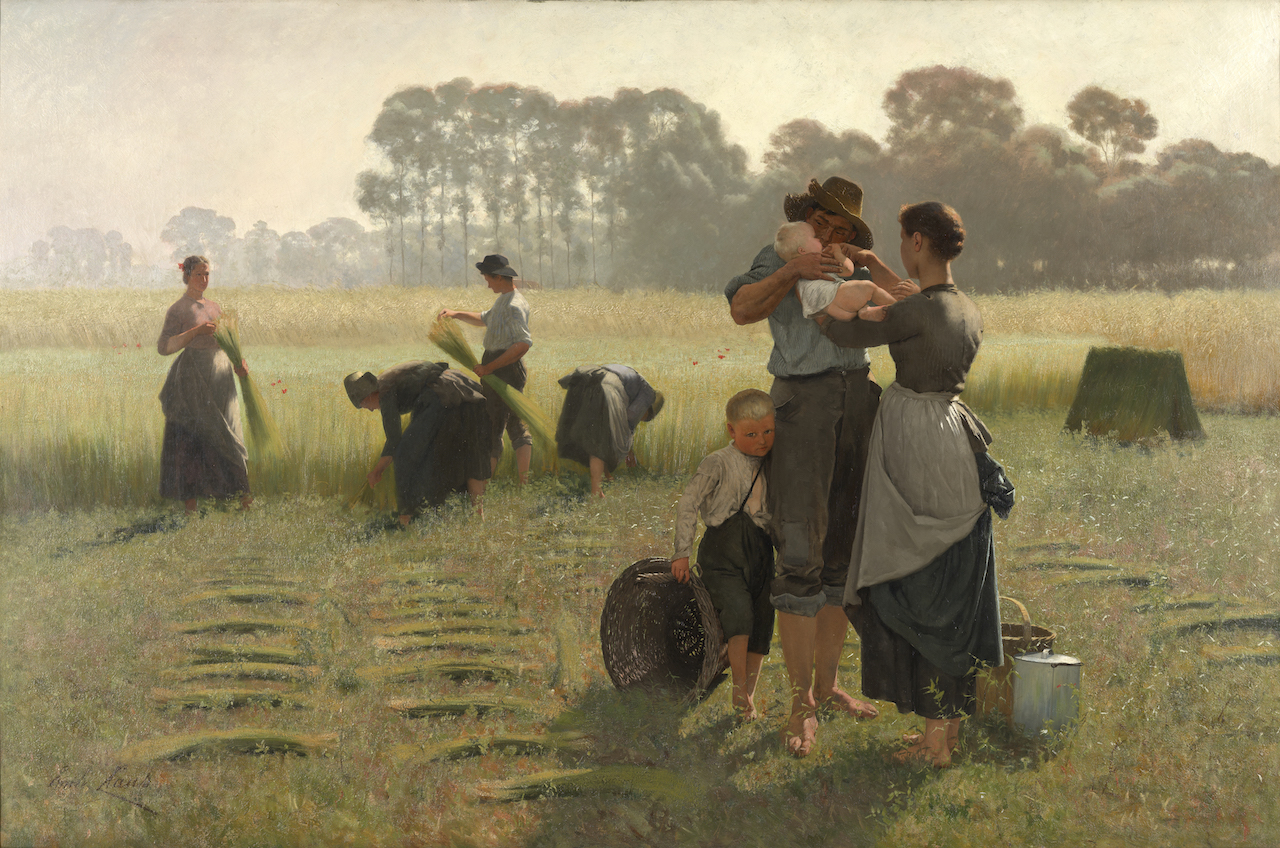 De vlasoogst van Emile Claus (1883), Foto: Privéverzameling. Courtesy Francis Maere Fine Arts