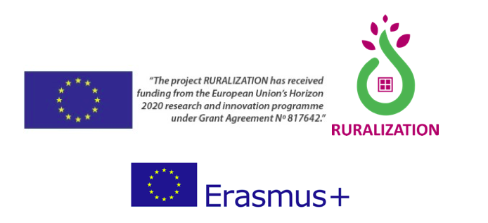 logo Erasmus+ en H2020 Ruralization
